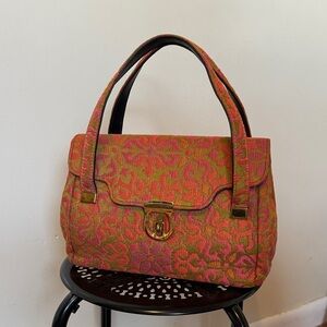Floral Pink and Orange Handbag
